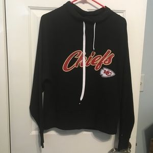 Tommy Hilfiger Woman’s Black Kansas City Chiefs Hoodie with face mask